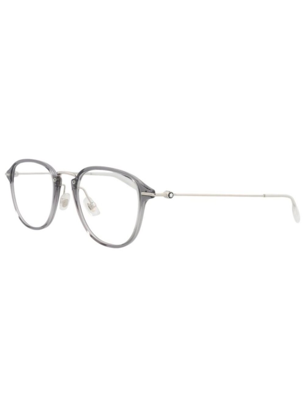 New Montblanc Mens Round/Oval Grey Silver Transparent Fashion Designer Eyeglasse